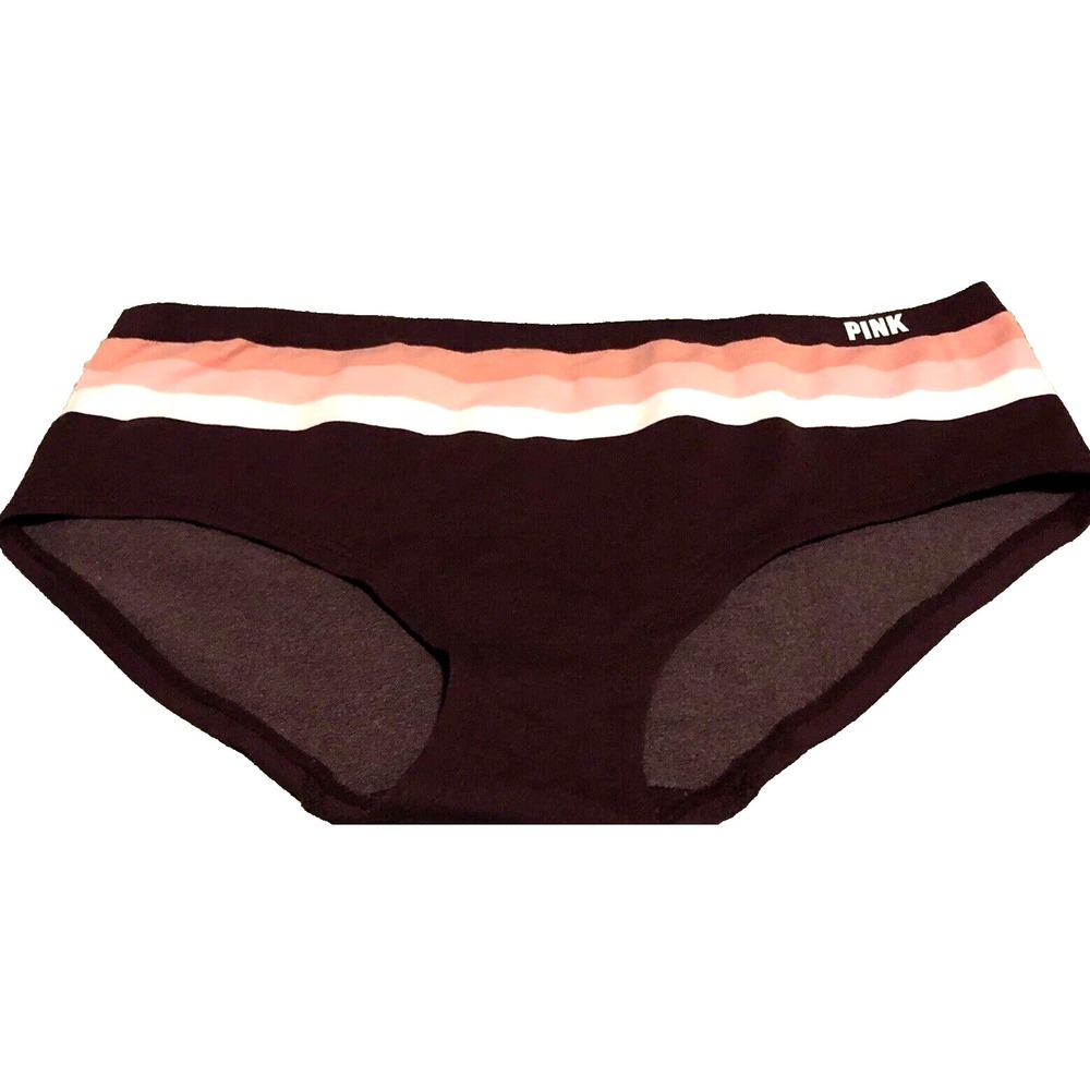 Victoria's Secret PINK Underwear Women's XS Hipster Brown Striped Panty
